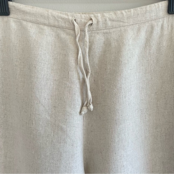 Coldwater Creek Women's Linen Blend Pull On Drawstring Pants Size PM - Picture 3 of 8